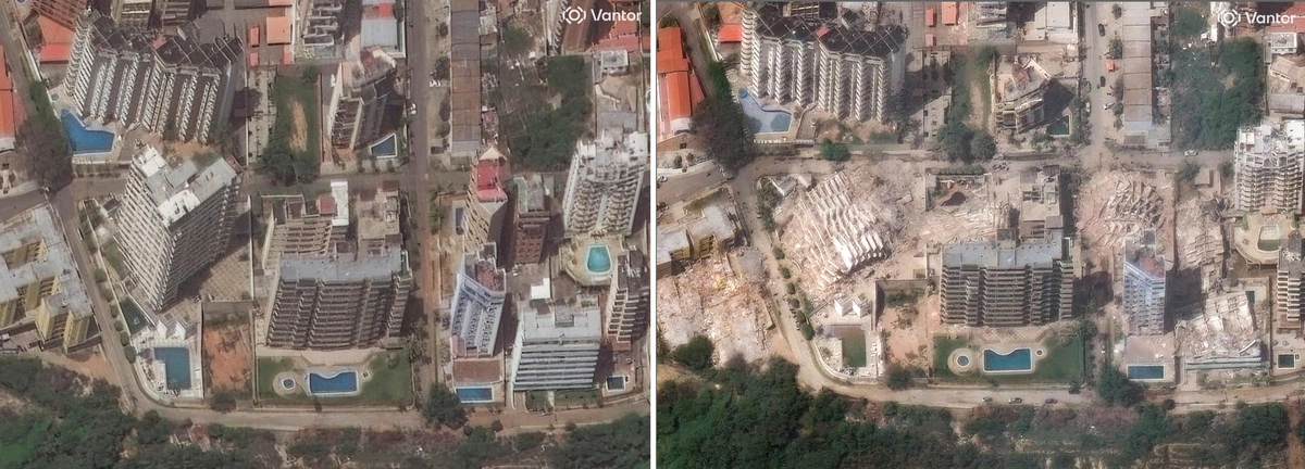 Ảnh vệ tinh Venezuela trước và sau trận động đất ‘mạnh nhất thế kỷ’